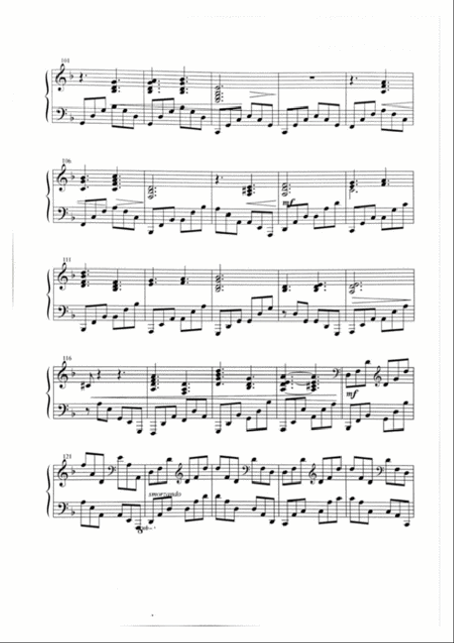 Prayer for Peace - Piano Score Piano Solo scores gallery preview page 6