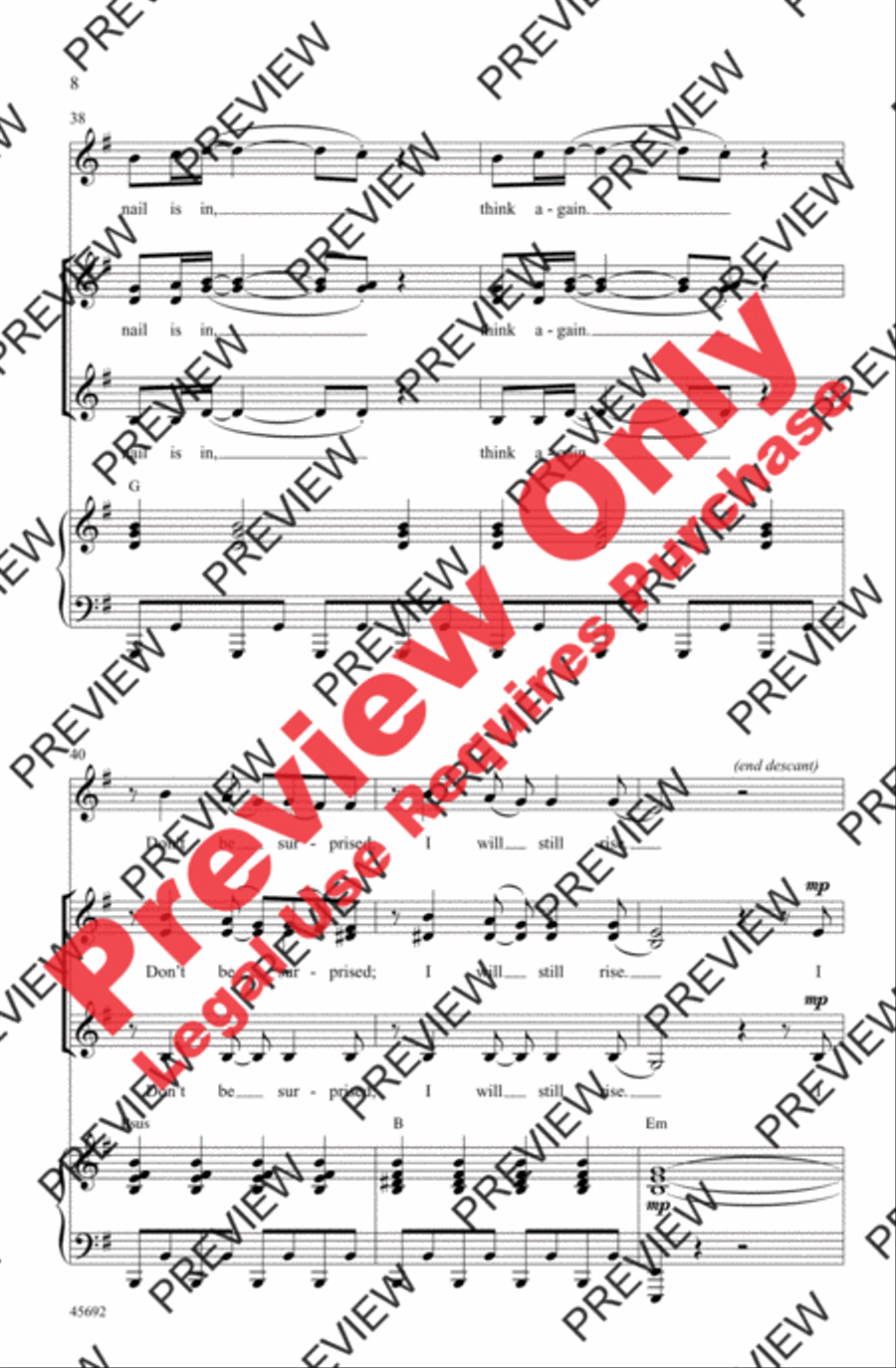 Rise Rise Women's Choir scores gallery preview page 7