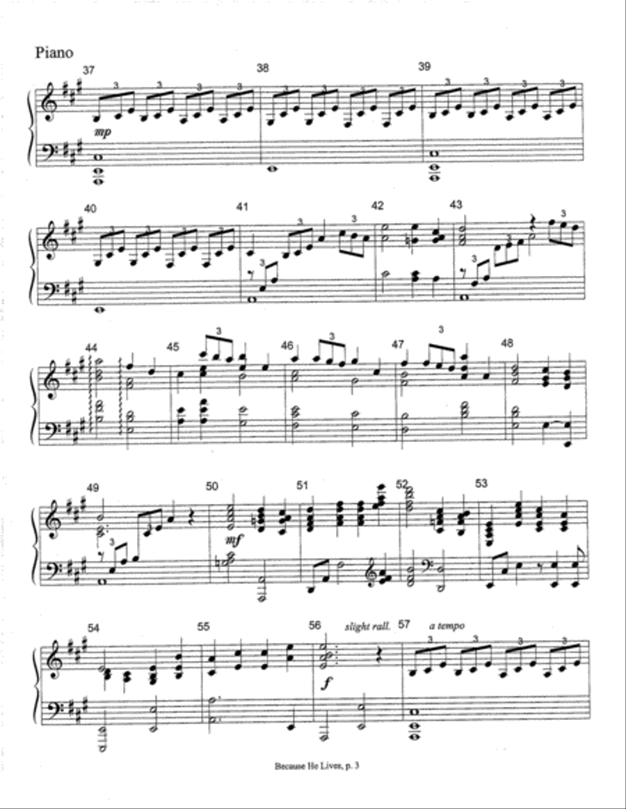Because He Lives Because He Lives Choir scores gallery preview page 21