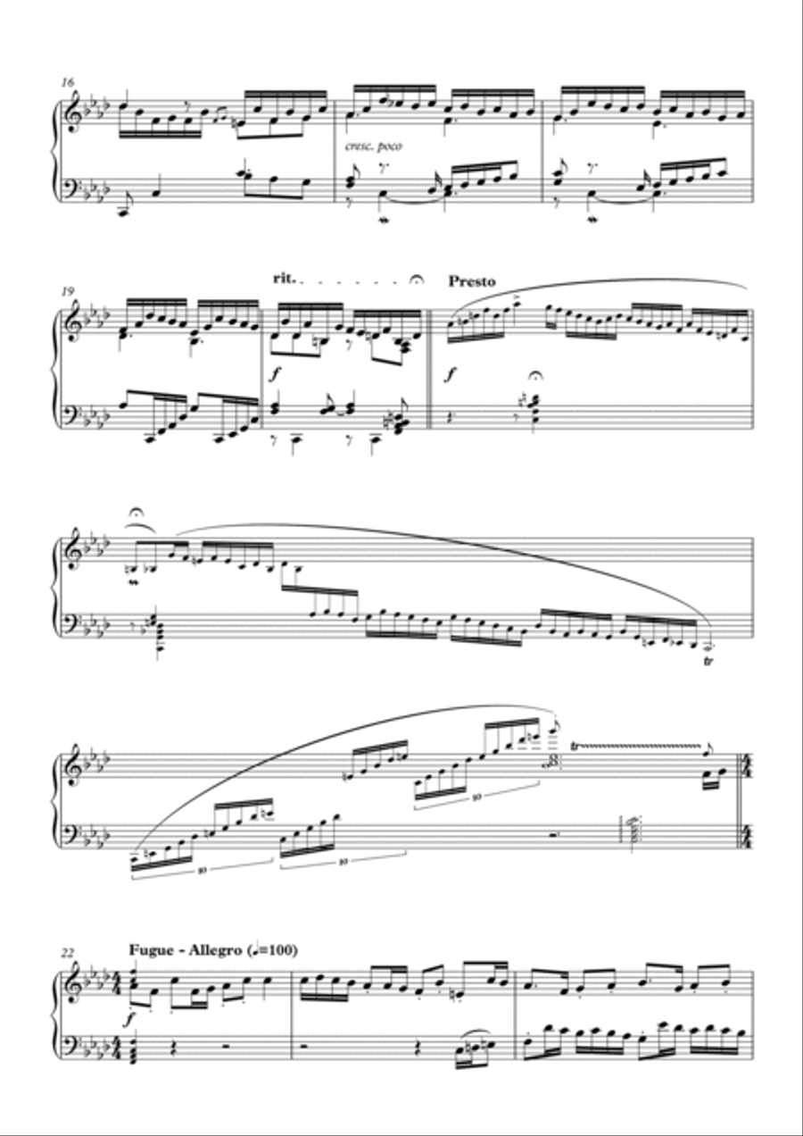 Angry Bird Prelude and Fugue Piano Solo scores gallery preview page 2