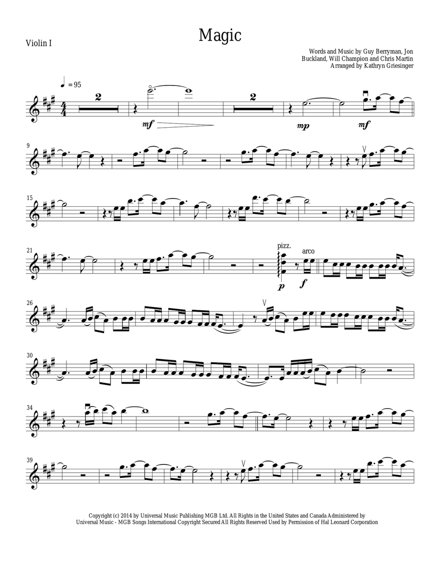 Magic String Quartet scores gallery preview page 1