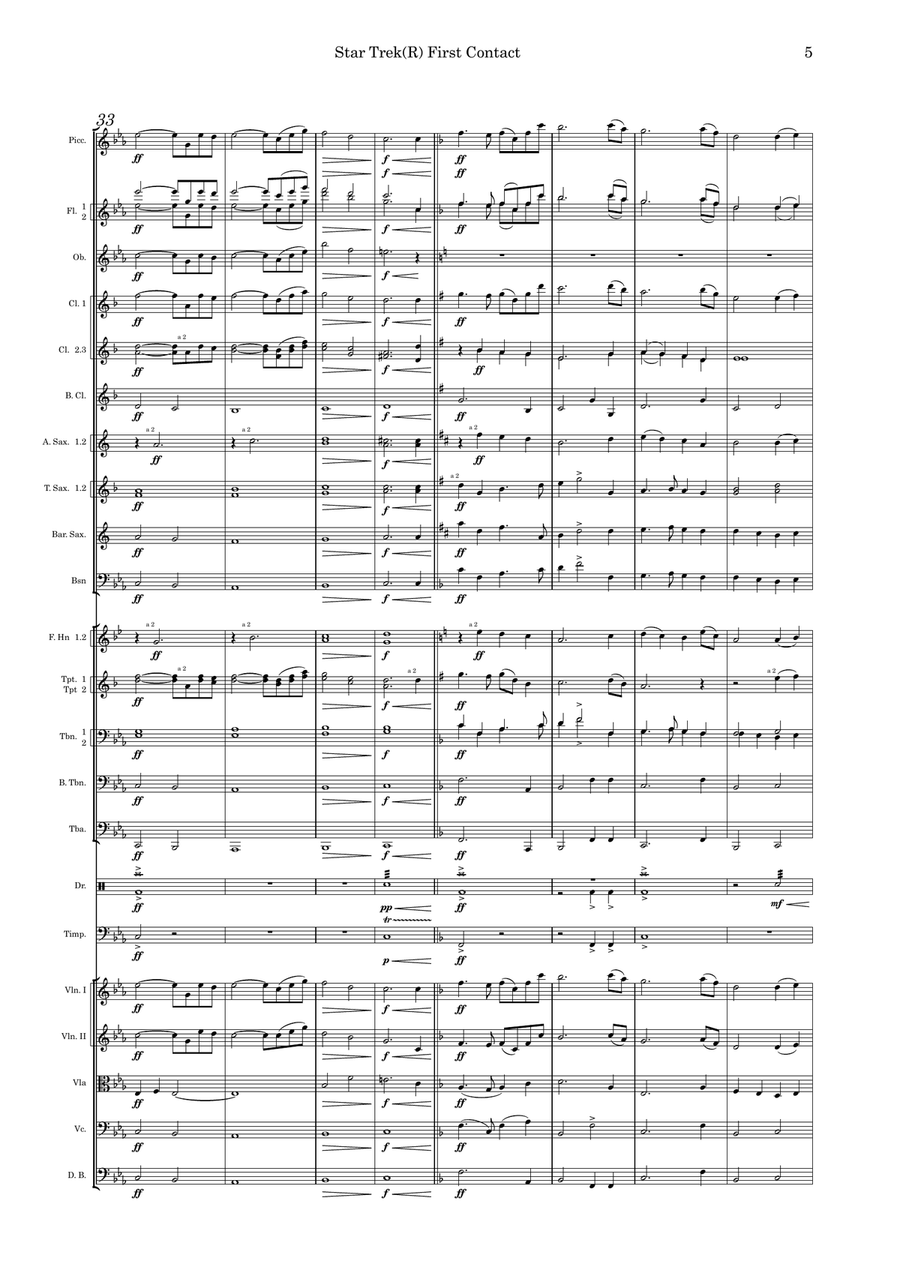 Star Trek(R) First Contact Full Orchestra scores gallery preview page 5