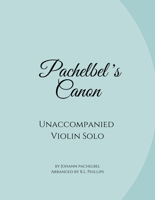 Book cover for Pachelbel's Canon - Unaccompanied Violin Solo