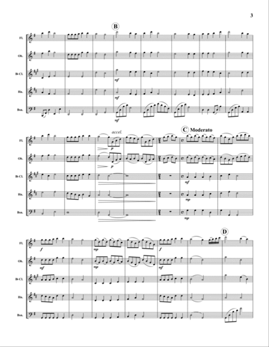 Hymn Suite #2 Hymn Suite #2 Woodwind Quintet scores gallery preview page 3
