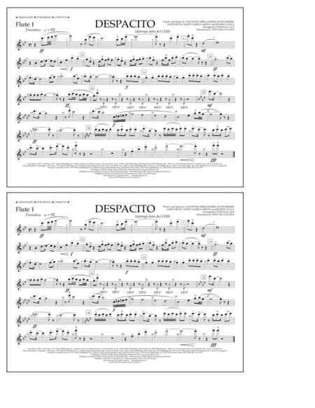 Despacito (arr. Tom Wallace) - Flute 1