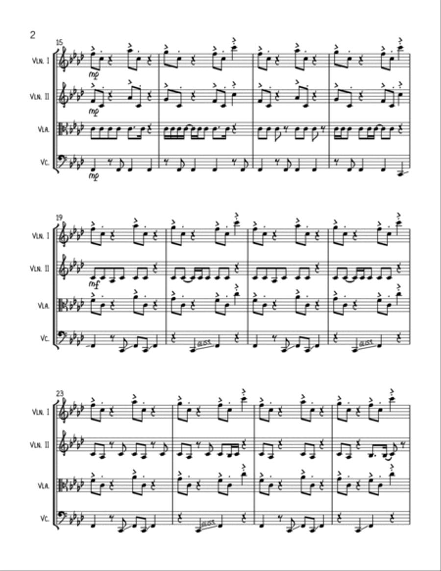 Nu** As In Paris String Quartet scores gallery preview page 2