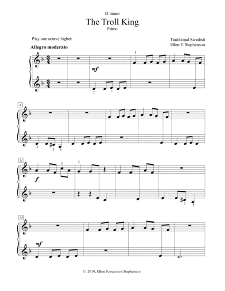 The Troll King (duet) Piano Method scores gallery preview page 3
