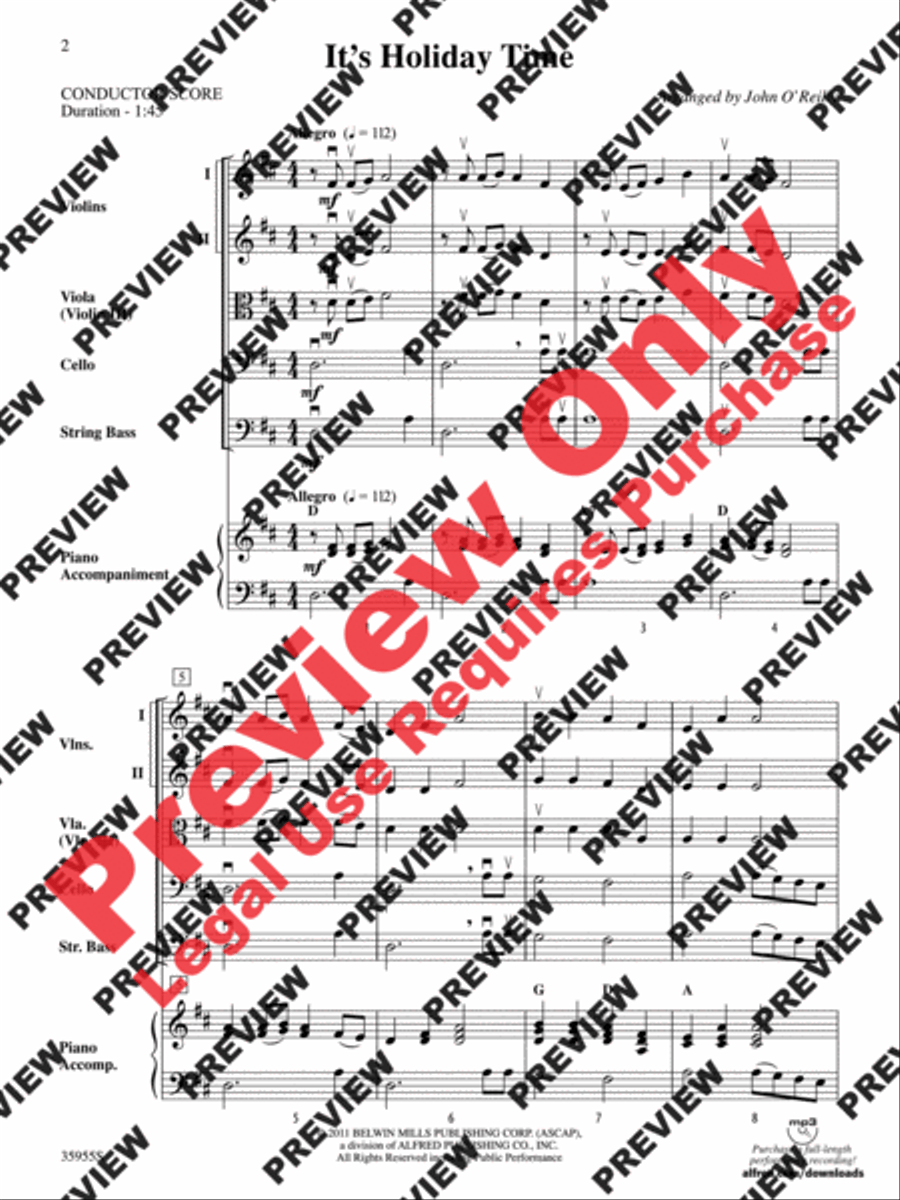 It's Holiday Time String Orchestra scores gallery preview page 3