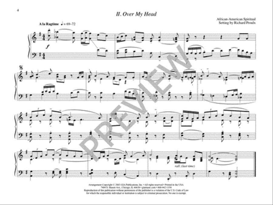Two Spirituals for Keyboard Piano scores gallery preview page 6