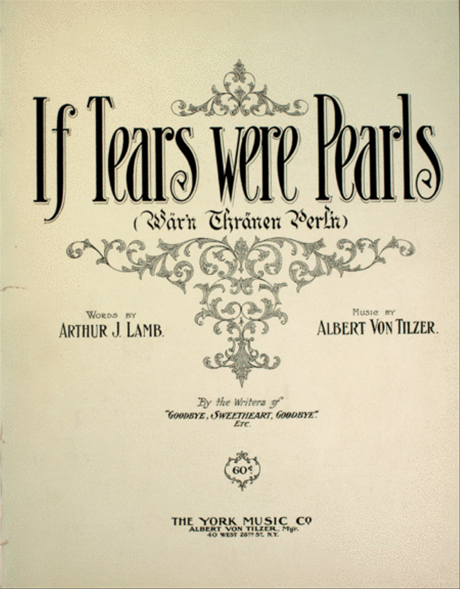 If Tears Were Pearls (War'n Thranen Perl'n) Voice scores gallery preview page 1