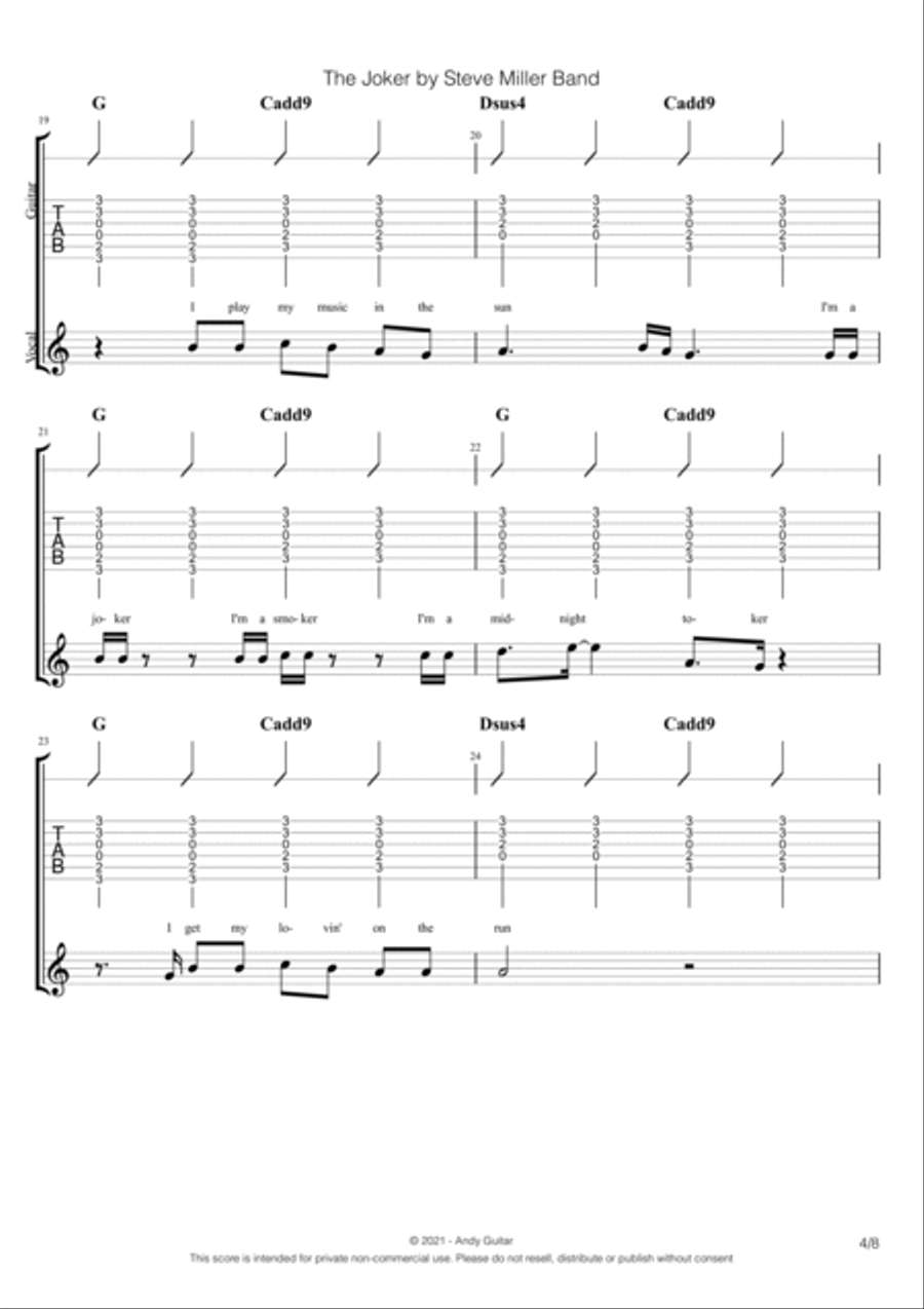 The Joker Guitar scores gallery preview page 4