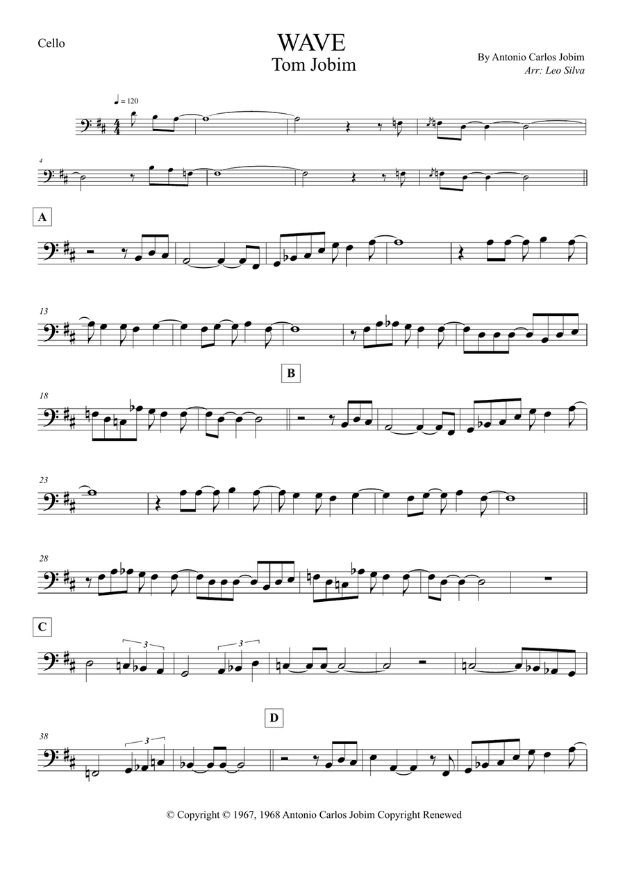 Wave Cello Solo scores gallery preview page 1
