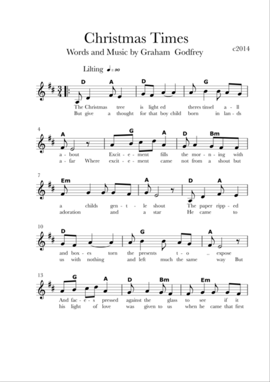 Christmas Times Christmas Times Guitar scores gallery preview page 1