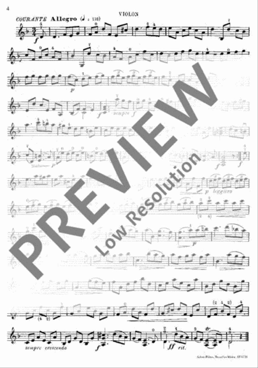 Aria/Sarabande et Courante Violin Solo scores gallery preview page 13