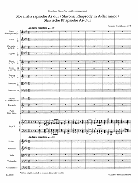 Slavonic Rhapsody in A flat major, op. 45/3