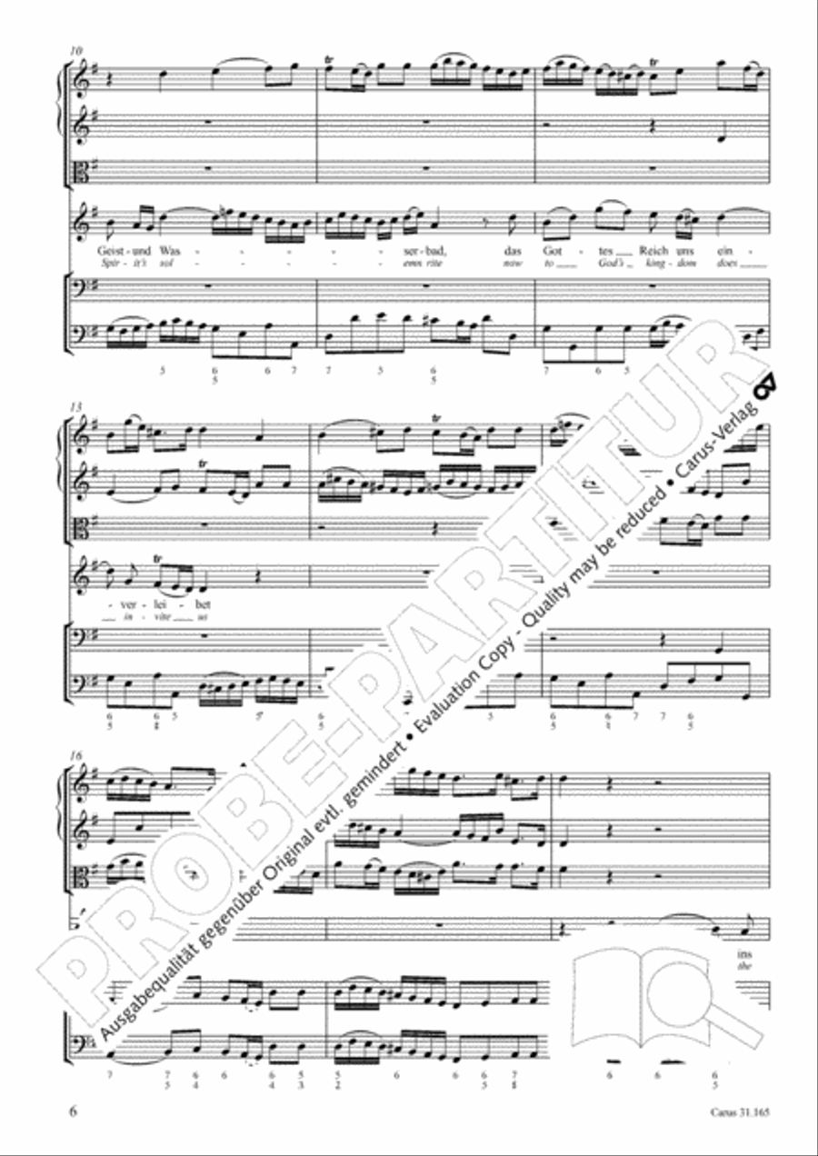 O Holy Spirit's solemn rite (O heiliges Geist- und Wasserbad) 4-Part scores gallery preview page 7