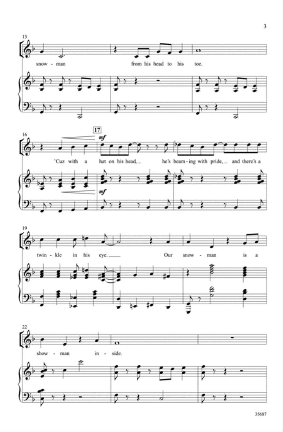 Showbiz Snowman! 2-Part scores gallery preview page 3