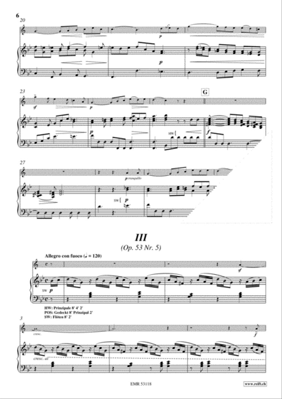 Drei Lieder ohne Worte Clarinet Solo scores gallery preview page 6