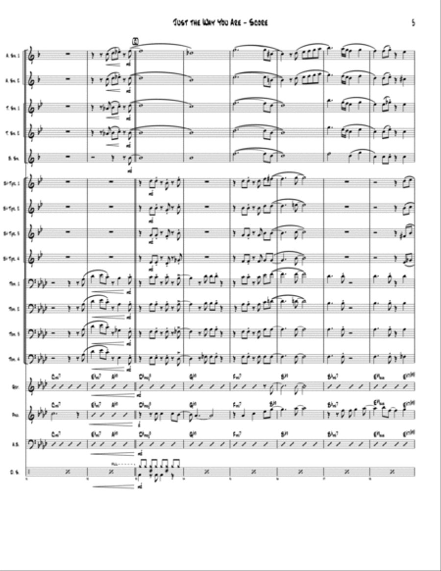 Just The Way You Are Jazz Ensemble scores gallery preview page 6