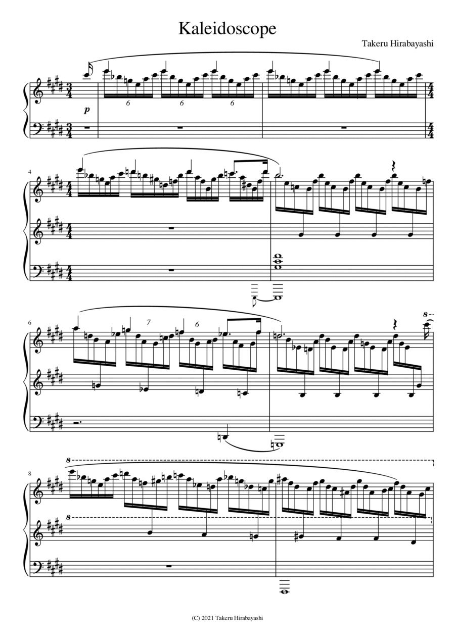 Kaleidoscope Piano Solo scores gallery preview page 1