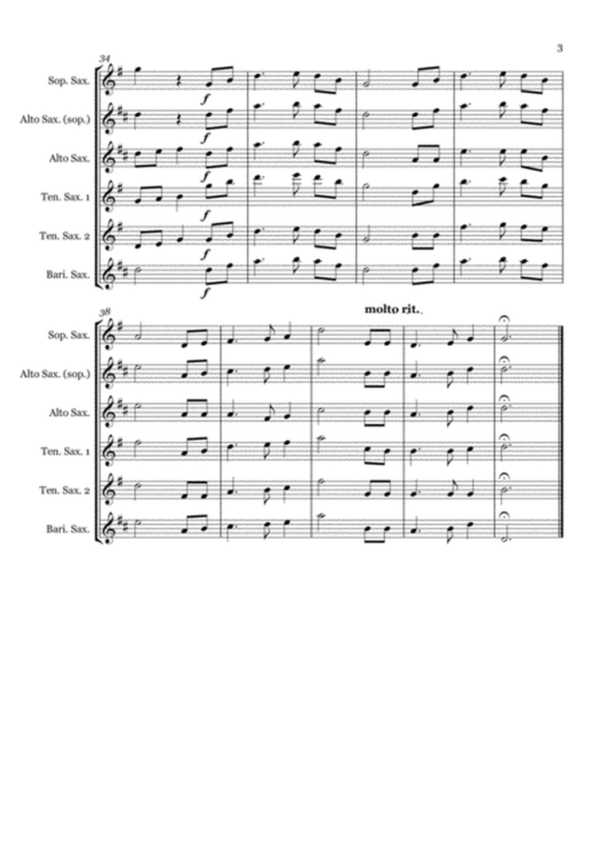 Eriskay Love Lilt - Saxophone quintet (SATTB/AATTB) image number null