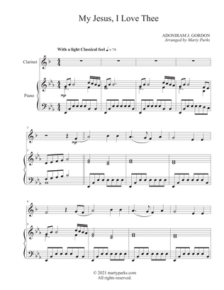 Book cover for My Jesus, I Love Thee (Clarinet-Piano)
