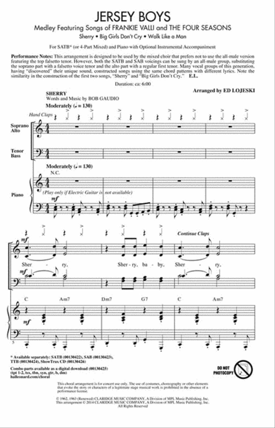 Jersey Boys 4-Part scores gallery preview page 2