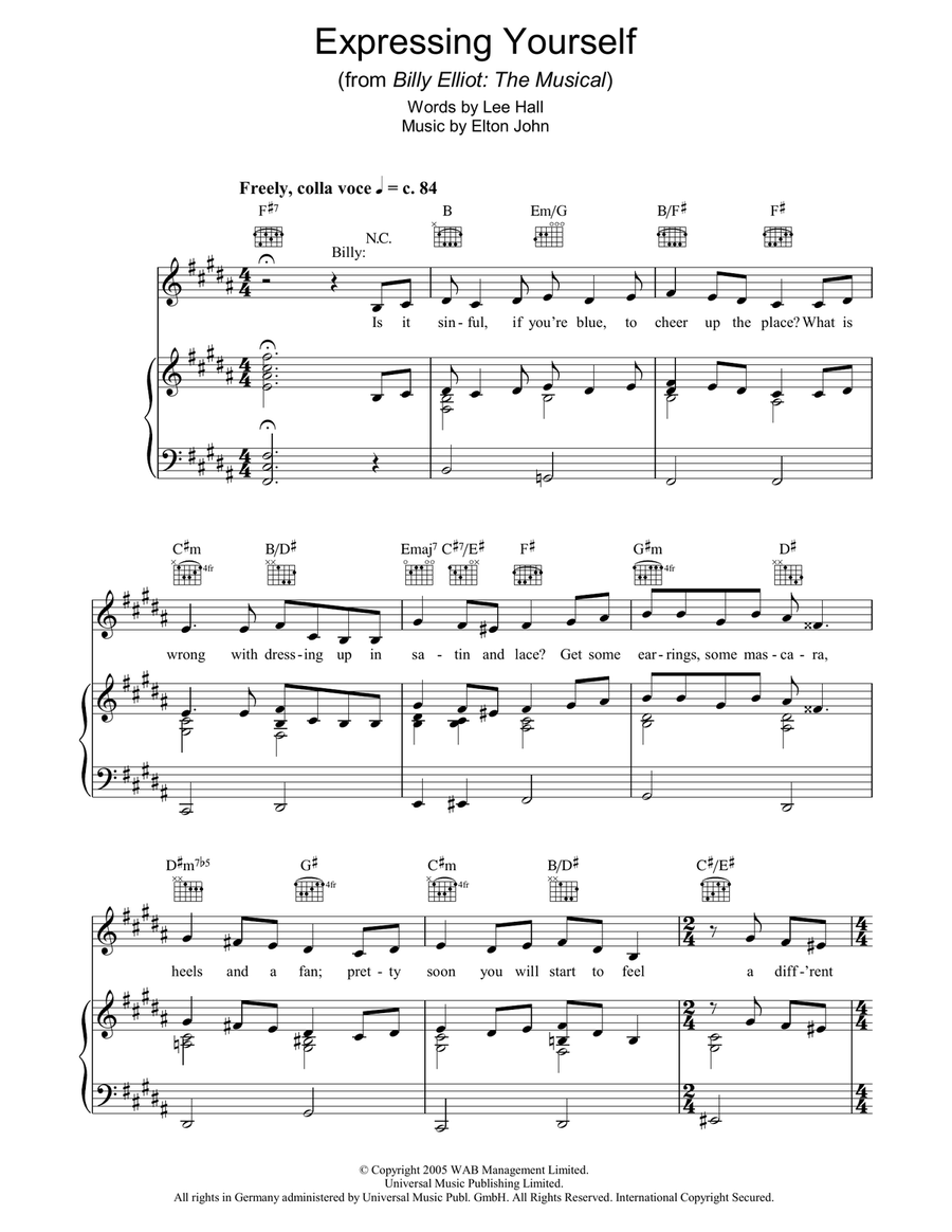 Expressing Yourself Guitar scores gallery preview page 1