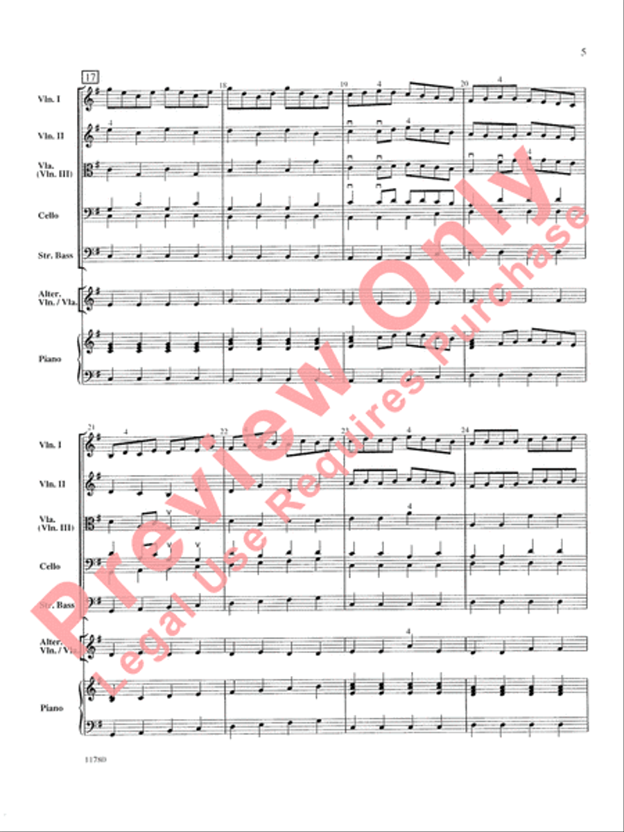Entrance of the Queen of Sheba String Orchestra scores gallery preview page 6