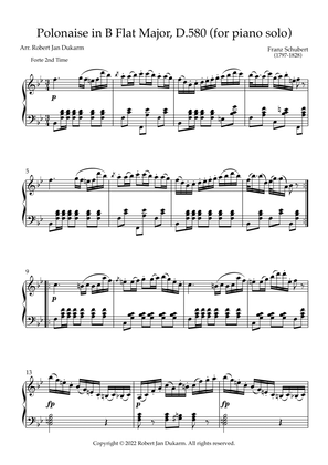Polonaise in B Flat Major, D. 580 (for Piano solo)