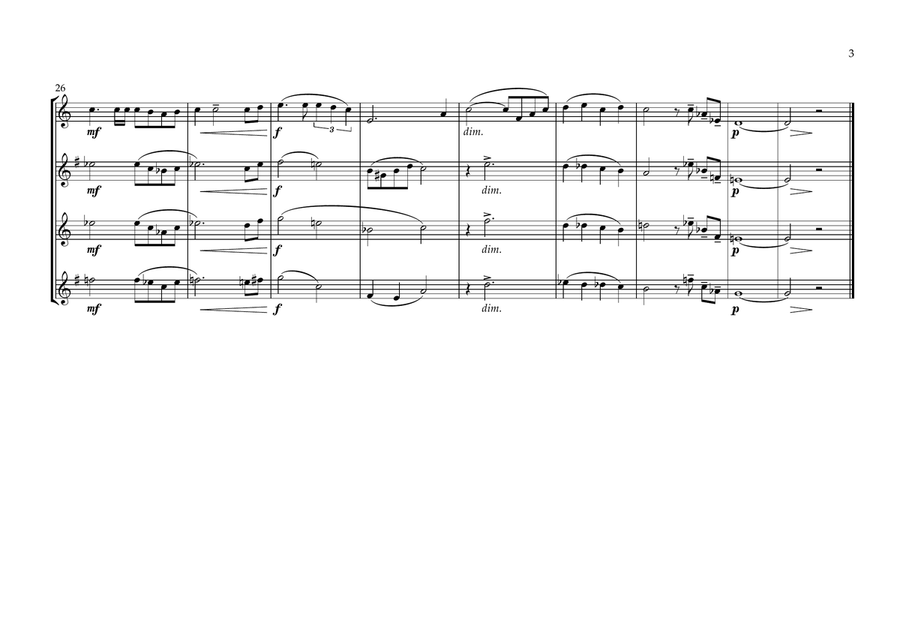 My Foolish Heart My Foolish Heart Saxophone Quartet scores gallery preview page 3
