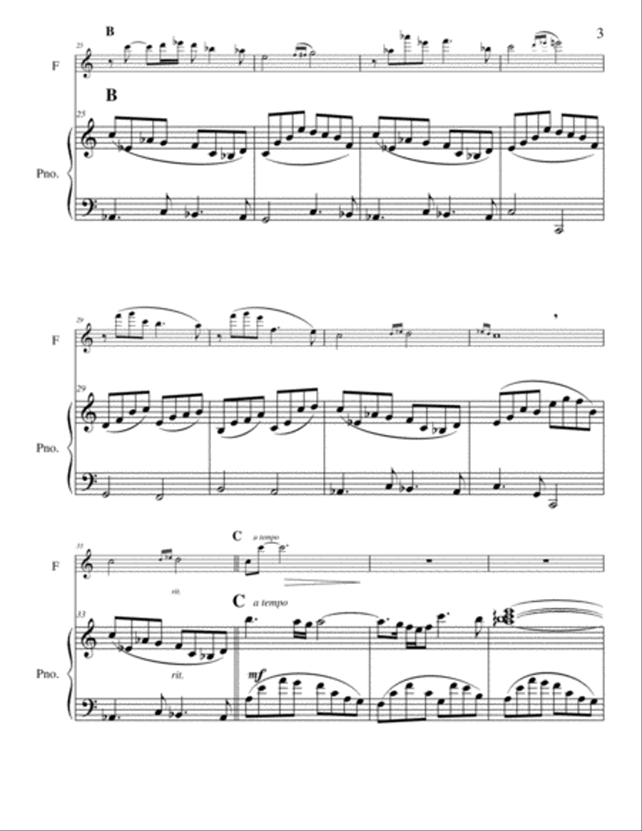 Paraphrase Paraphrase Flute Solo scores gallery preview page 3