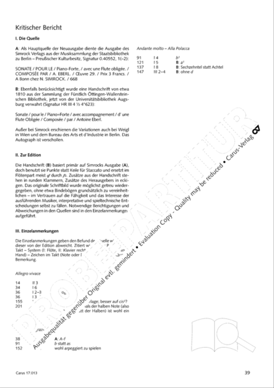 Sonate fur Querflote und Klavier Flute Solo scores gallery preview page 40