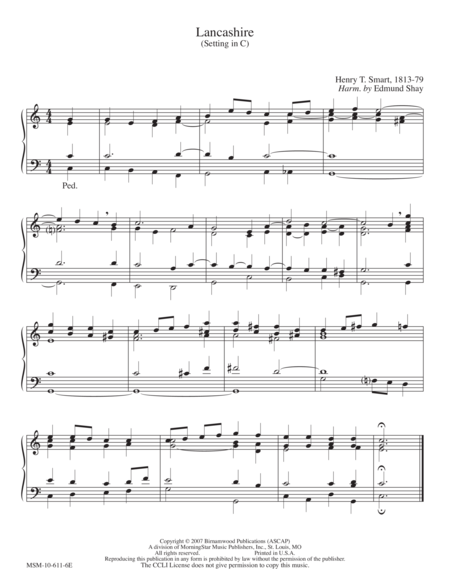 Lancashire (Hymn Harmonization)
