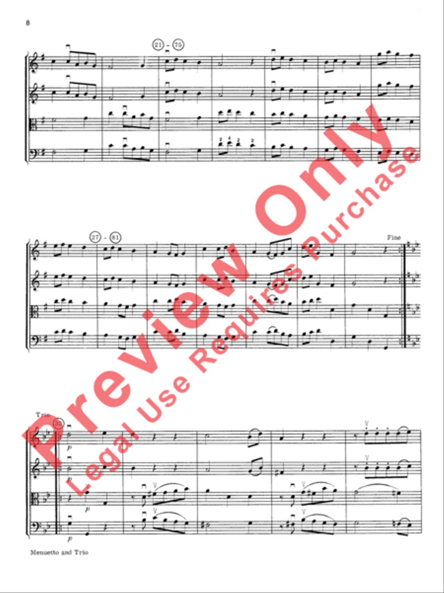Mozart String Quartets String Quartet scores gallery preview page 9