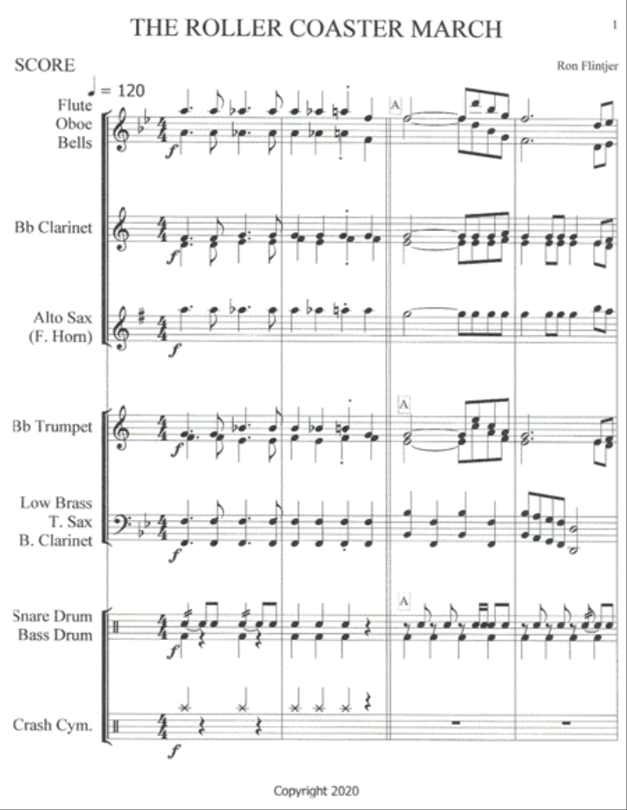 THE ROLLER COASTER MARCH Concert Band scores gallery preview page 2