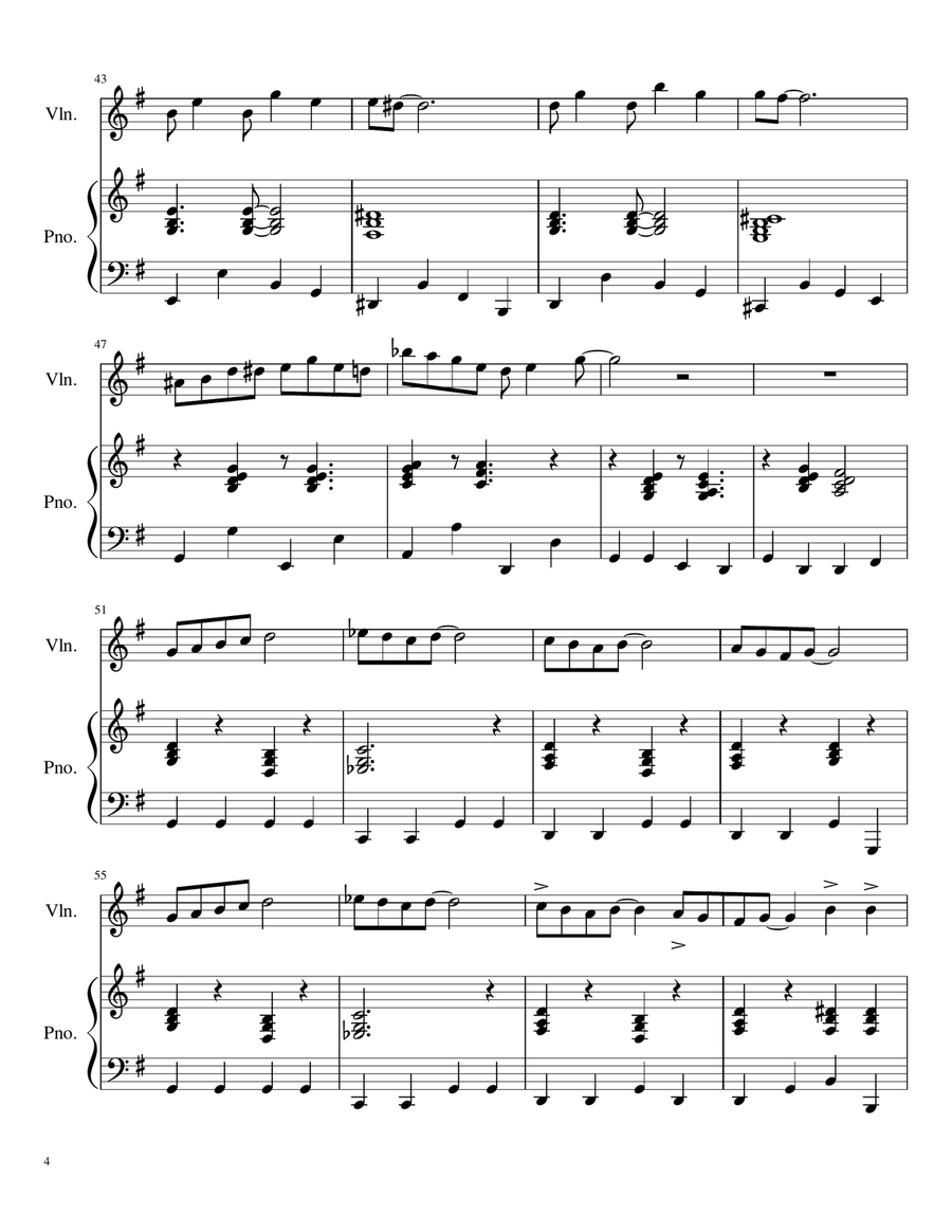Blue Skies Violin Solo scores gallery preview page 4
