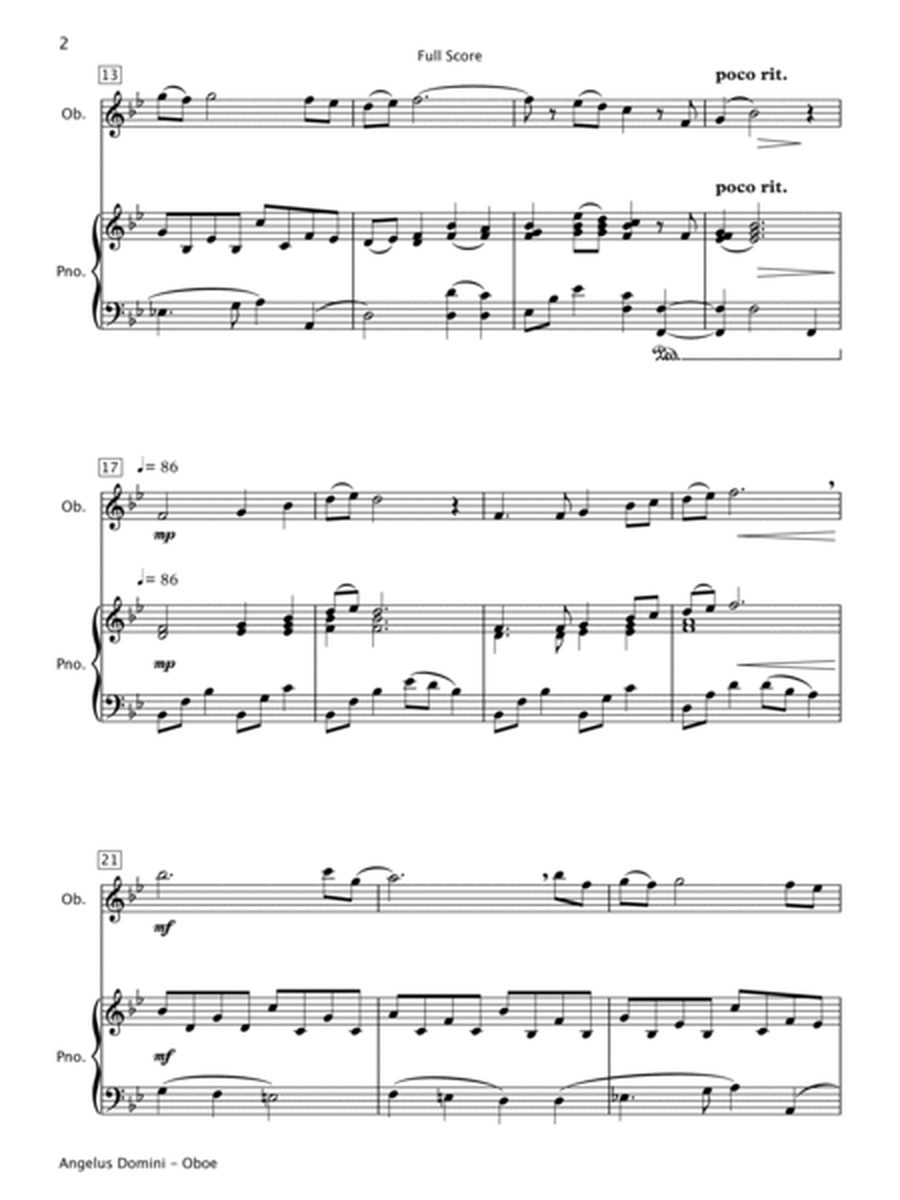 Angelus Domini (Oboe & Piano) image number null