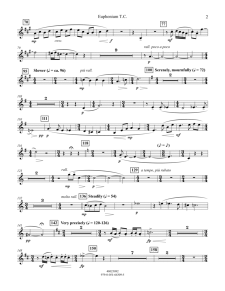 An American Tapestry (for Wind Ensemble) - Euphonium in Treble Clef