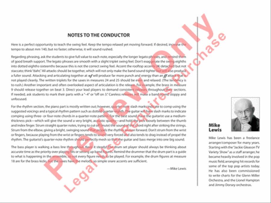 The Days of Wine and Roses Jazz Ensemble scores gallery preview page 3