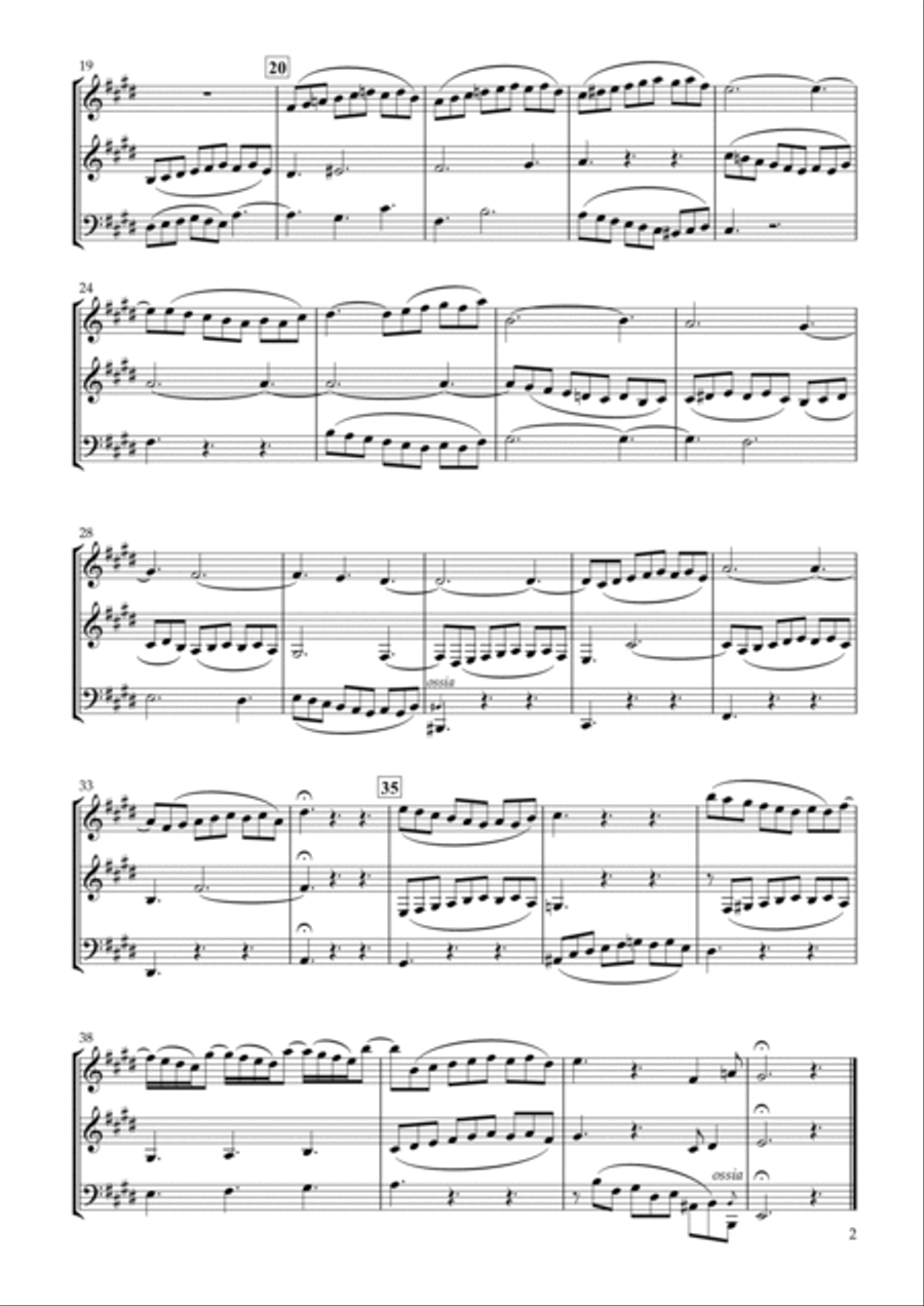 Sinfonia No.6 BWV.792 for Clarinet Trio Clarinet Trio scores gallery preview page 2