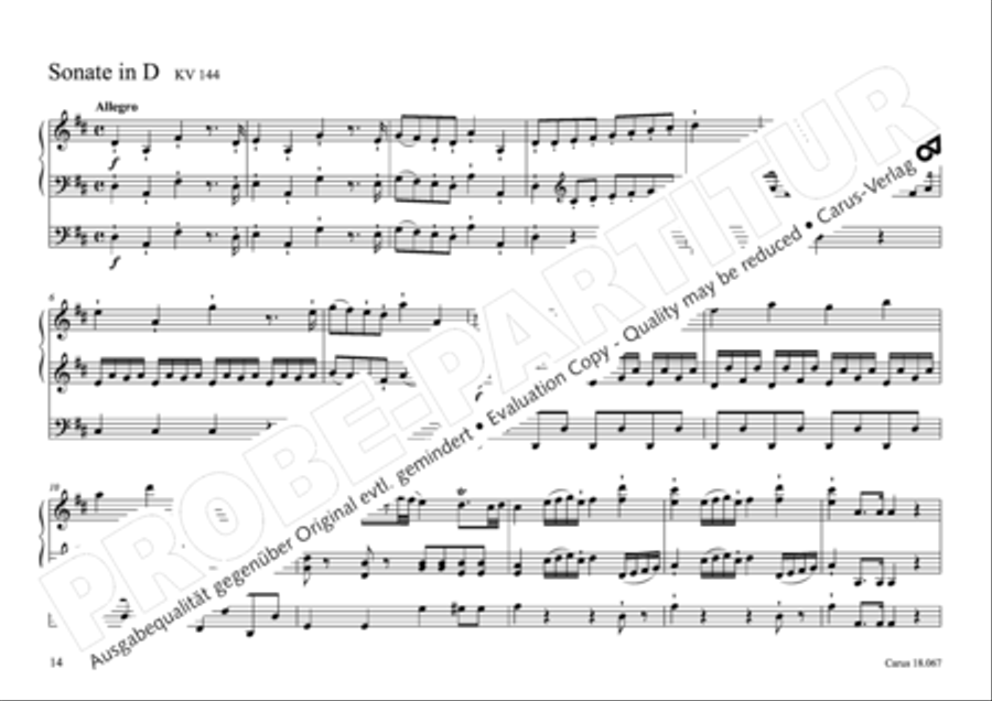 17 Church sonatas Organ Solo scores gallery preview page 15