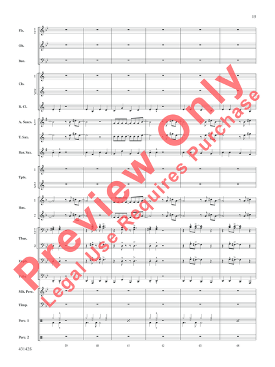 The Doors on Tour The Doors on Tour Concert Band scores gallery preview page 16