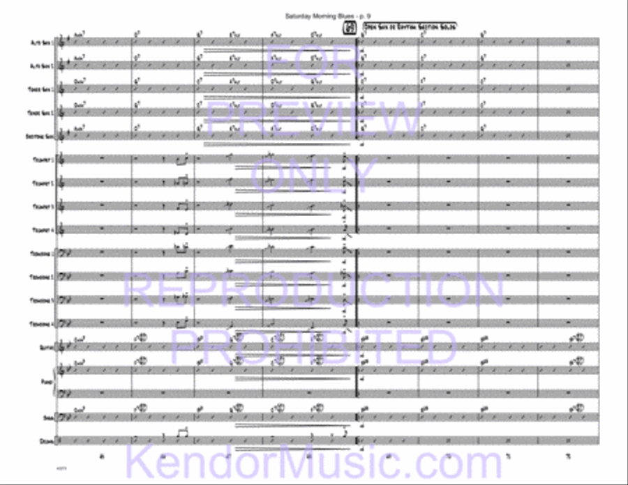 Saturday Morning Blues Saturday Morning Blues Jazz Ensemble scores gallery preview page 10