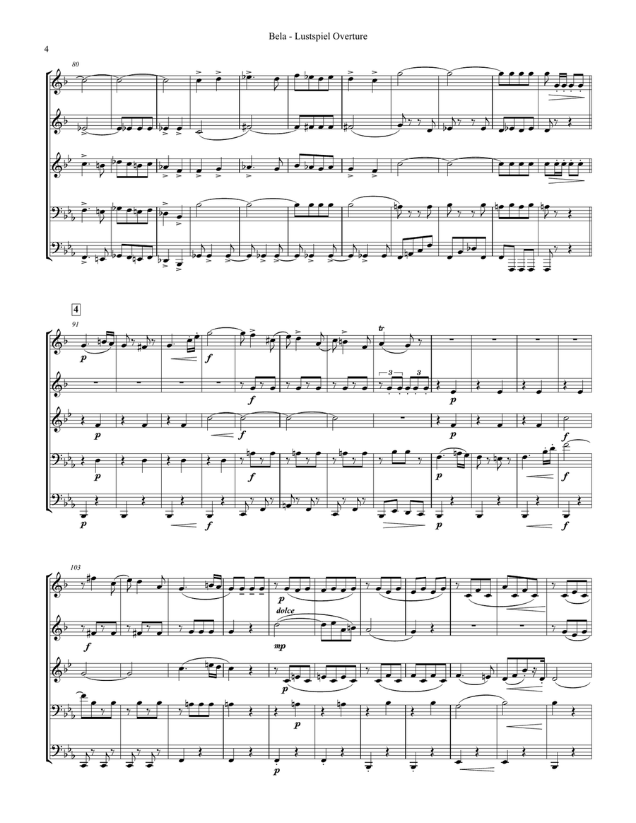 Lustspiel Overture for Brass Quintet Brass Quintet scores gallery preview page 4