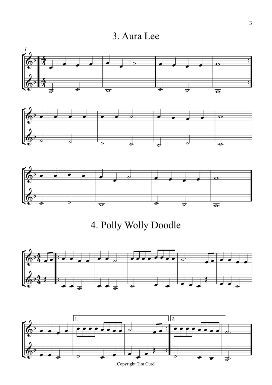 14 Easy Duets For Trumpet Trumpet Duet scores gallery preview page 3