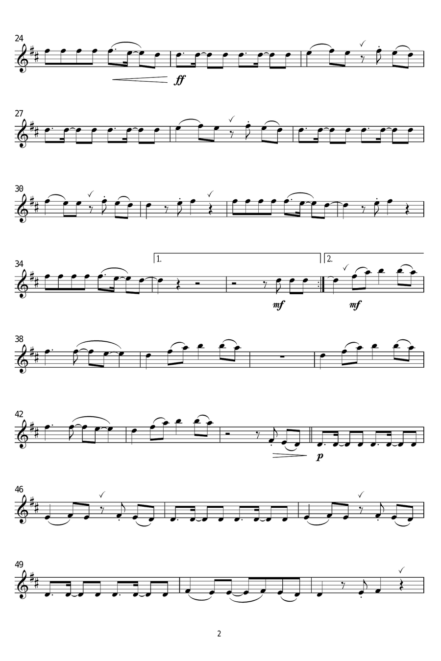 What Makes You Beautiful What Makes You Beautiful Alto Saxophone scores gallery preview page 2