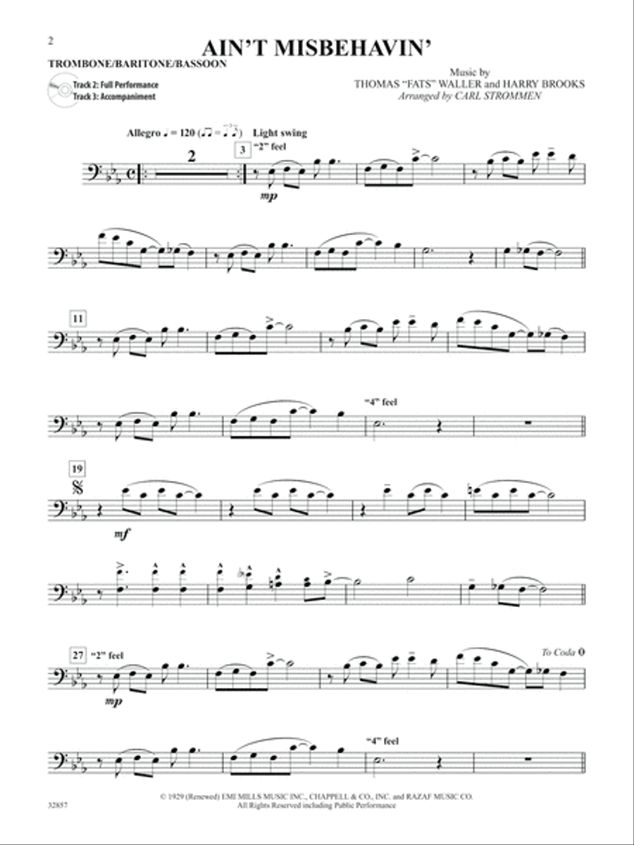 Instrumental Solos by Special Arrangement (11 Songs Arranged in Jazz Styles with Written-Out Improvisations) Bassoon scores gallery preview page 3