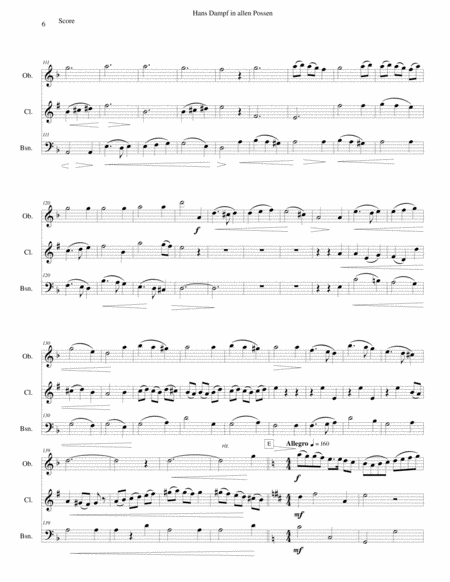 Hans Dampf in allen Possen (Jack of all tricks) for wind trio (oboe, clarinet, bassoon) image number null