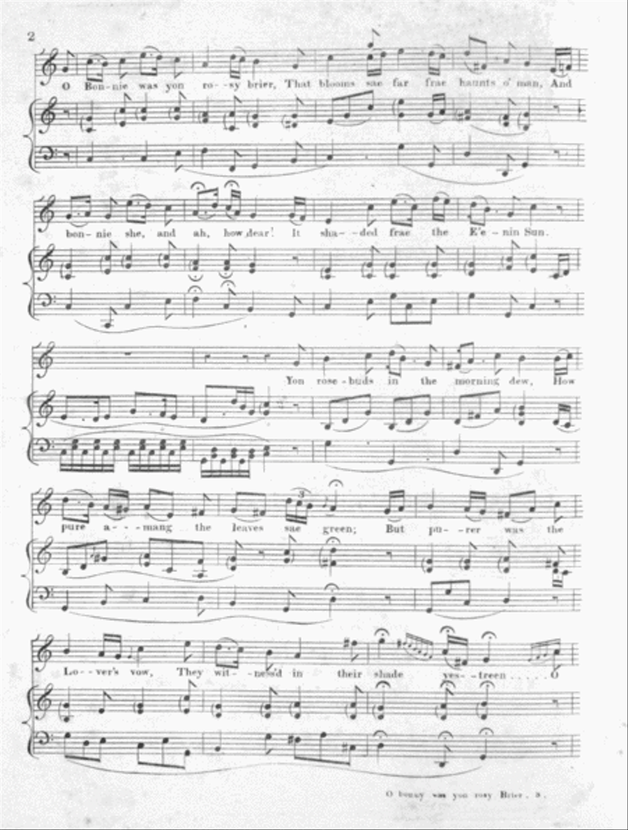O Bonny Was Yon Rosy Brier Voice scores gallery preview page 2